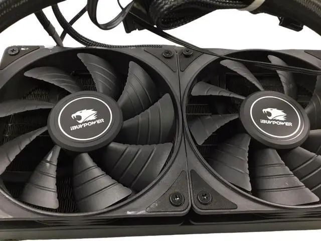 Alt view image 3 of 7 - iBUYPOWER-AW4 240mm Radiator CPU Liquid Cooler (2x120mm Core Fans) w/RGB- Black