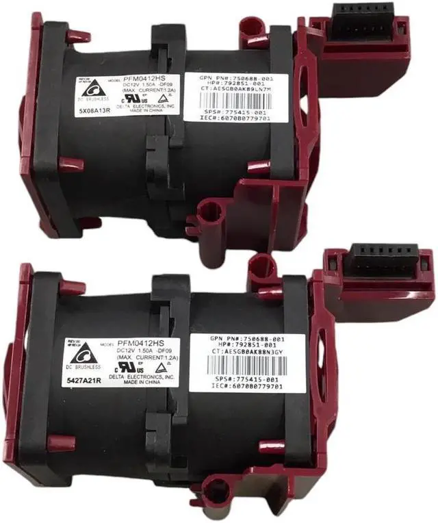 Alt view image 3 of 7 - Lot of 2-HP 750688-001 792851-001 775415-001 DL360 G9 Cooling Fan PFM0412HS