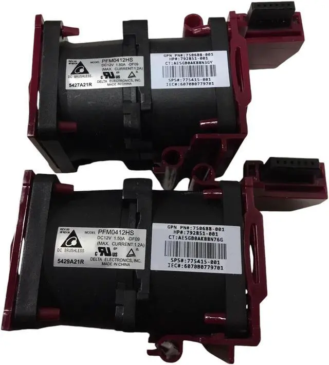 Alt view image 2 of 7 - Lot of 2-HP 750688-001 792851-001 775415-001 DL360 G9 Cooling Fan PFM0412HS