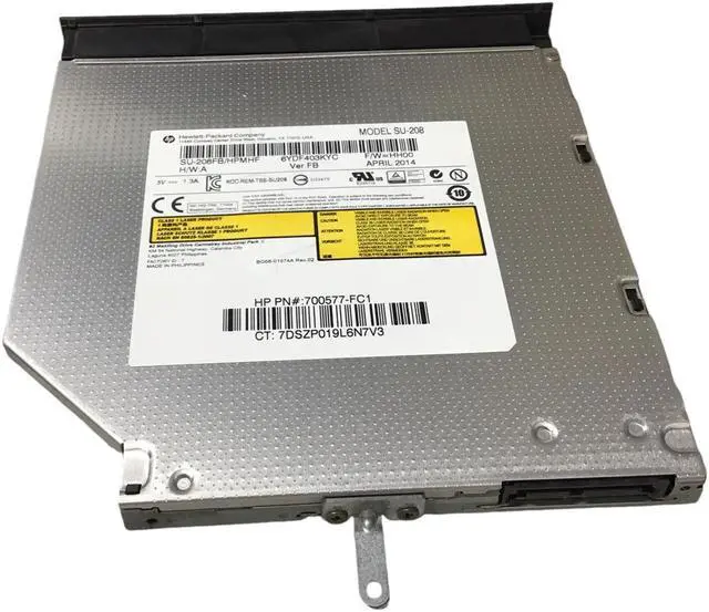 Alt view image 2 of 3 - HP SU-208 DVD Writer Drive SU-208FB/HPMHF 700577-FC1-Black Bezel