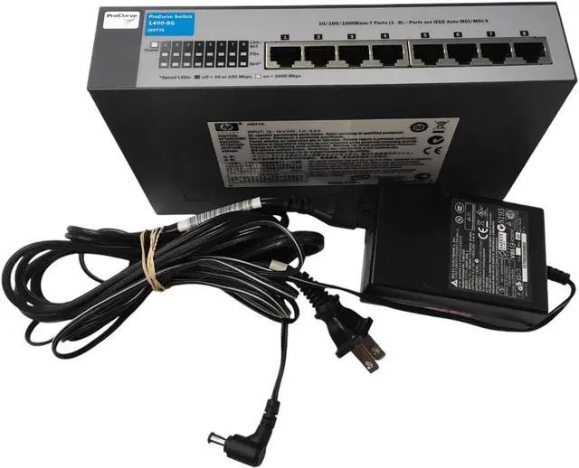Alt view image 3 of 7 - HP ProCurve Networking1400-8G (J9077A) 8-Port Gigabit Ethernet Switch