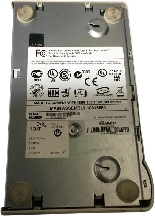 Alt view image 6 of 6 - 3Com OfficceConnect 8 Port Gigabit Switch 3C1670800B