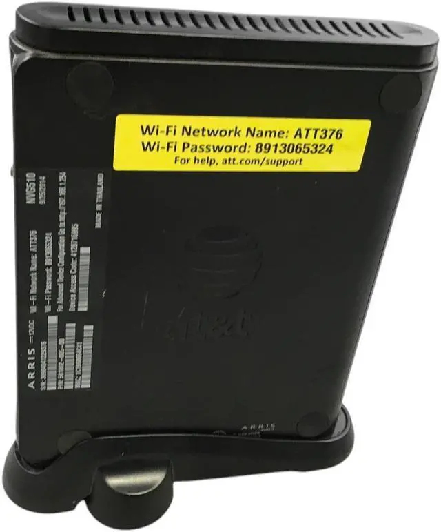 Alt view image 2 of 7 - ARRIS Router ATT Broadband WiFi Modem NVG510 No Cord Tested Power on