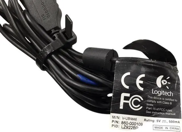 Alt view image 5 of 5 - Logitech Quick Cam Pro 9000 Webcam V-UBM46 860-000109 Carl Zeiss Lens USB