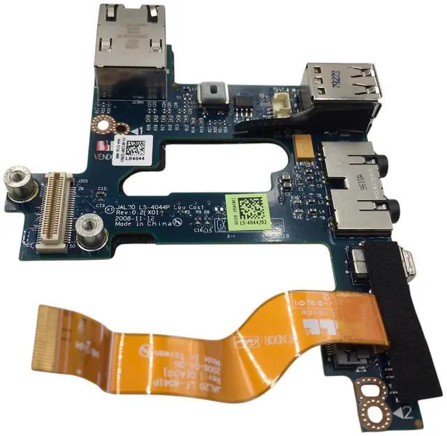 Alt view image 3 of 7 - Dell Latitude E6500 USB Audio LAN Firewire Board with Cable K120P LS-4044P