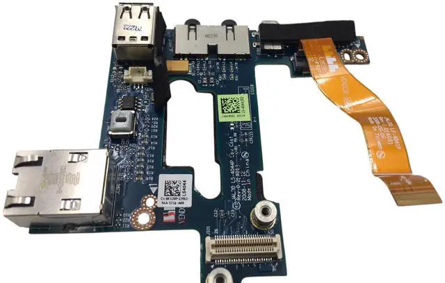 Alt view image 4 of 7 - Dell Latitude E6500 USB Audio LAN Firewire Board with Cable K120P LS-4044P