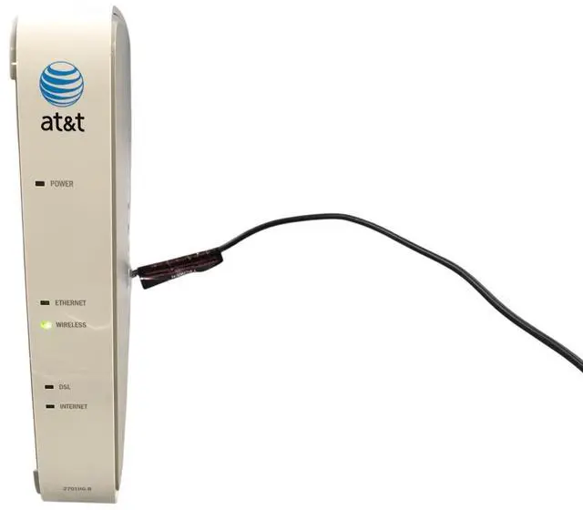 Alt view image 2 of 7 - AT&T 2701HG-B 2Wire Wireless Gateway DSL Router Modem W/Power Adapter