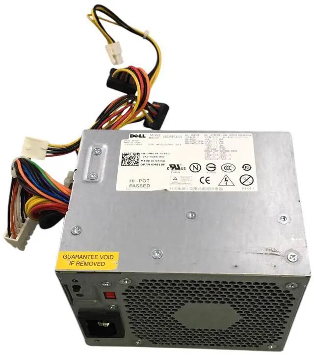 Alt view image 5 of 6 - Dell Optiplex 360,380 Desktop Power Supply 235W 0M618F 0M619F 0D233N D235PD-00 /AP