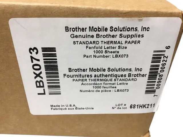 Alt view image 4 of 4 - Brother Mobile Solutions, Inc Thermal Paper 1000 sheet LBX073