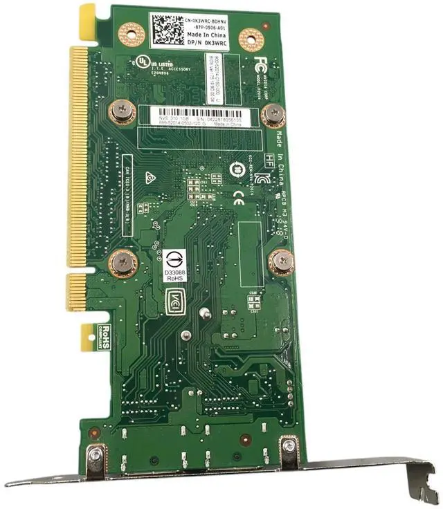 Alt view image 7 of 7 - GENUINE NVIDIA NVS 310 DELL 0K3WRCDUAL DISPLAY PORT 512MB VIDEO CARD