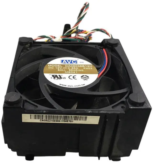 Alt view image 7 of 7 - AVC Fan 0M8041 M8041 for XPS 200 210 DA08038B12H 80x80x38mm 4-wire DC12V 0.85A