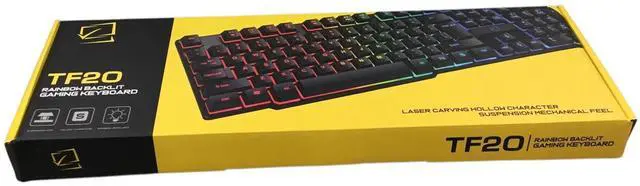 Main image of TF20 RGB Gaming Rainbow Backlit Wired Keyboard NEW!!
