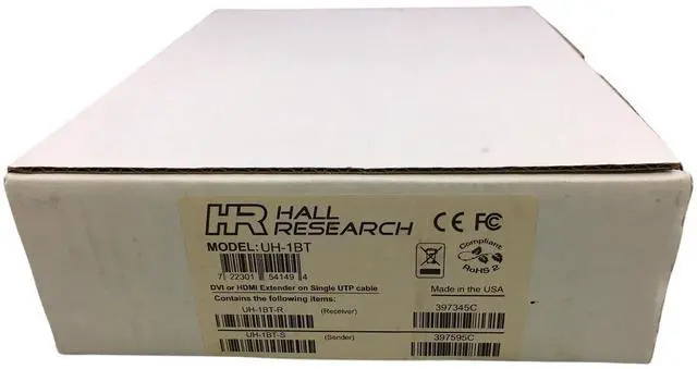 Alt view image 4 of 5 - HR Hall Research HDMI OverUTP Extender Sender-Receiver Kit with Power Supplies