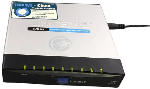 Alt view image 2 of 7 - Linksys Switch SLM 2008 8 Port Gigabit Smart Switch