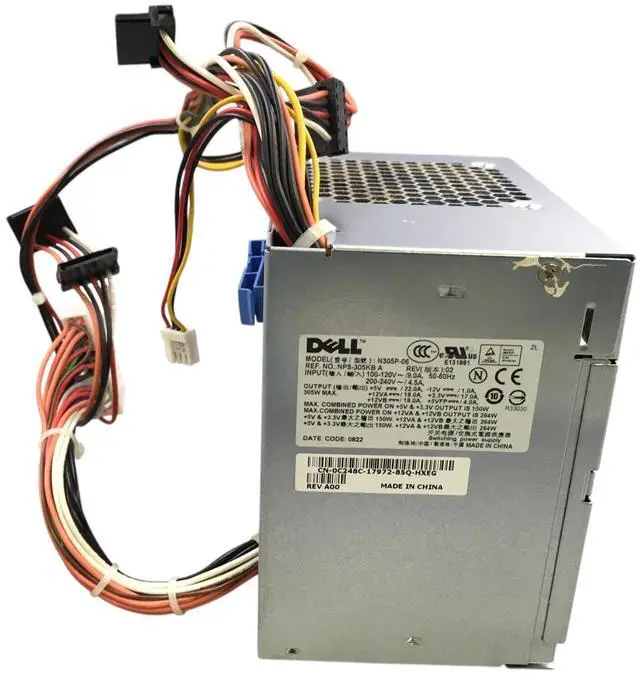 Alt view image 5 of 7 - Dell Optiplex 740 305W Desktop Switching Power Supply N305P-06 NPS-305KB A