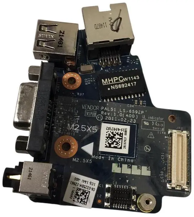 Main image of Dell Latitude E6420 Ethernet/Audio/USB/VGA Board - LS-6592P 03258H