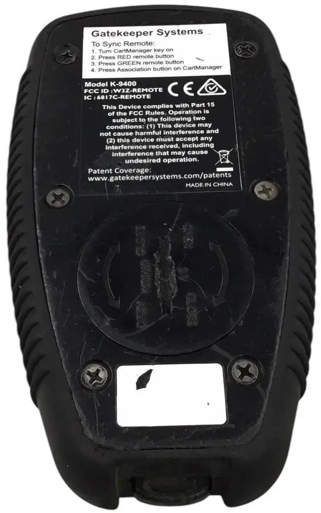 Alt view image 3 of 6 - Gatekeeper K-9400 Wireless 5-Button Portable Remote Control For Cart Manager