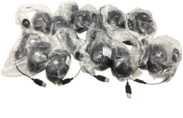 Alt view image 2 of 4 - Lot of 10-HP Black USB 3-Button Scrolling Wheel Optical Mouse 672652-001