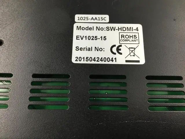 Alt view image 3 of 7 - HR Hall Research SW-HDMI-4 HDMI Switch - 4 Input - 1 Output