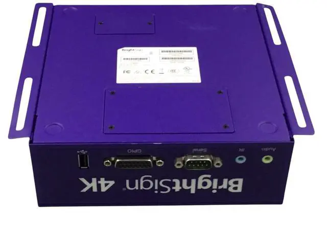 Alt view image 7 of 7 - Brightsign 4K Digital Signage Media Player Purple 4K1142-WW, No(Adapter)