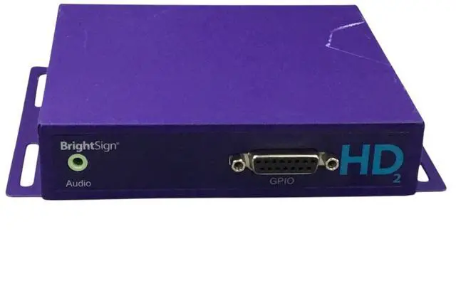 Alt view image 2 of 7 - BrightSign HD222 Networked Interactive Media/Digital Signage Player Purple