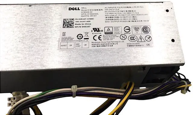 Alt view image 4 of 7 - Dell Optiplex 3040 5040 7040 3650 3656 180W SFF Power Supply H180AS-00 4R1KT