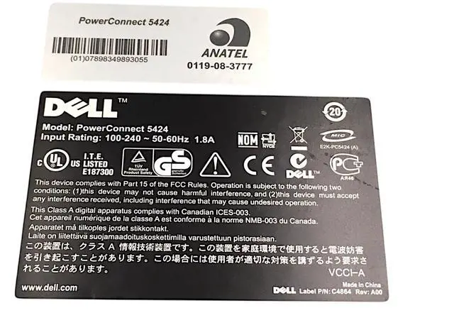 Alt view image 3 of 7 - Dell PowerConnect 5424 24-Ports Gigabit Ethernet Network Switch