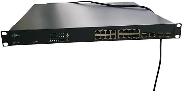 Alt view image 2 of 7 - EtherWAN EX17162 ,16-port 10/100BASE-TX POE and 2-port Ethernet Switch