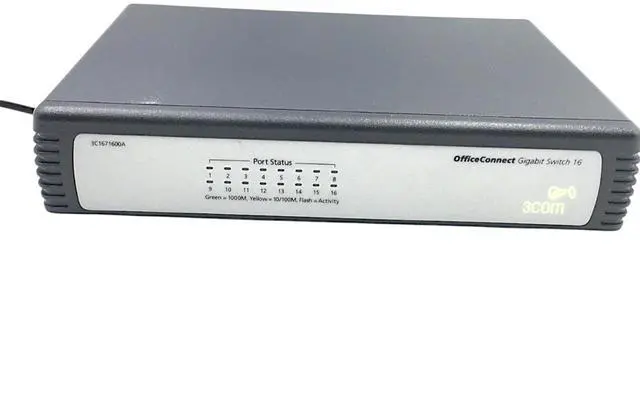 Alt view image 2 of 7 - 3Com 3C1671600A OfficeConnect Gigabit Switch 16 Only NO AC Adapter