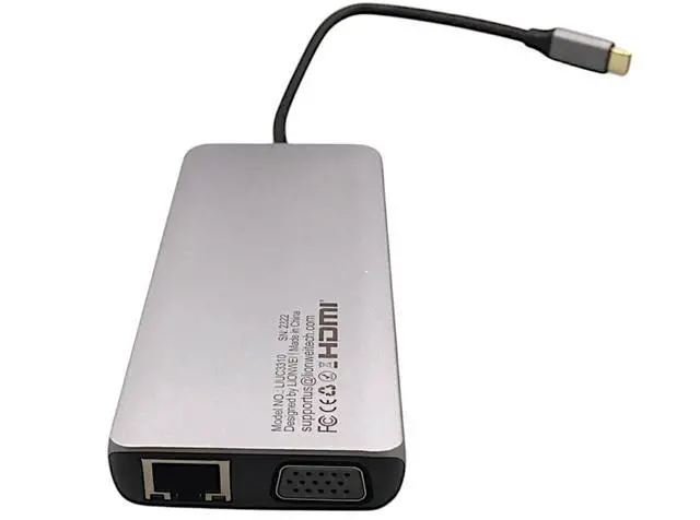 Alt view image 4 of 7 - Lionwei USB-C HUB Docking Station 11 in 1 LIUC3310