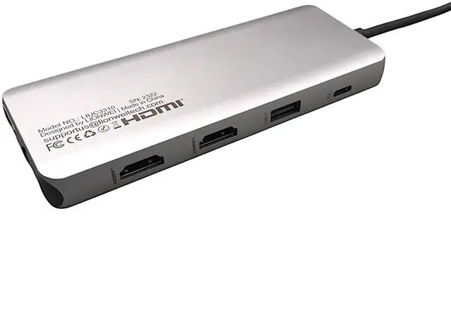 Alt view image 5 of 7 - Lionwei USB-C HUB Docking Station 11 in 1 LIUC3310