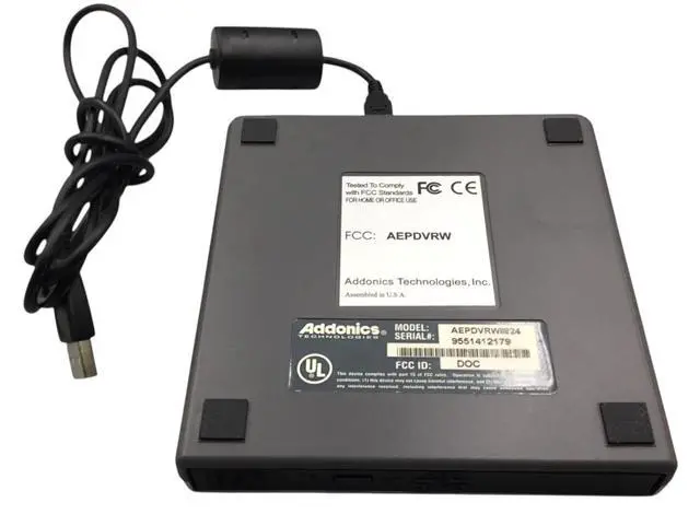Alt view image 3 of 6 - Addonics External DVD/CD-RW AEPDVRW with USB cable