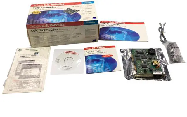 Alt view image 2 of 6 - 3COM U.S Robotics 5687 56K Faxmodem V.90 56K Standard and X2 Technology
