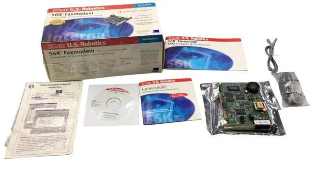 Main image of 3COM U.S Robotics 5687 56K Faxmodem V.90 56K Standard and X2 Technology