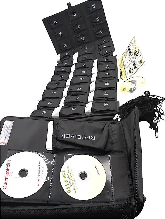 Alt view image 5 of 6 - Turning Technologies Set of 31 RCXR-02 Clickers w/Carry Case and USB Receiver