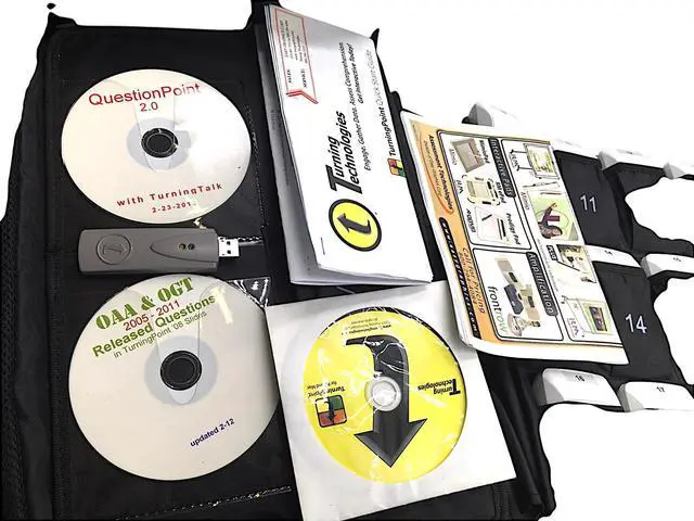 Alt view image 2 of 6 - Turning Technologies Set of 31 RCXR-02 Clickers w/Carry Case and USB Receiver