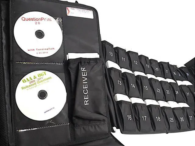 Alt view image 4 of 6 - Turning Technologies Set of 31 RCXR-02 Clickers w/Carry Case and USB Receiver