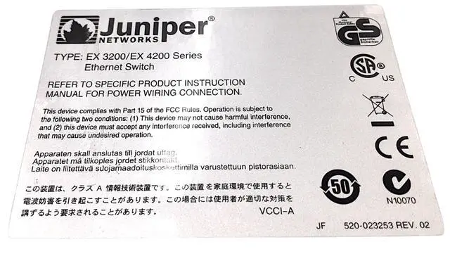 Alt view image 7 of 7 - Juniper EX 4200 Series EX4200-24T 8PoE 24 Port 750-033065 w/ Rack Mount Ears