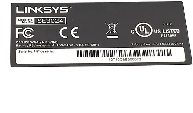 Alt view image 7 of 7 - Linksys SE3024 Metallic 24-Port Gigabit Ethernet Switch w/ Rack Mount Ears