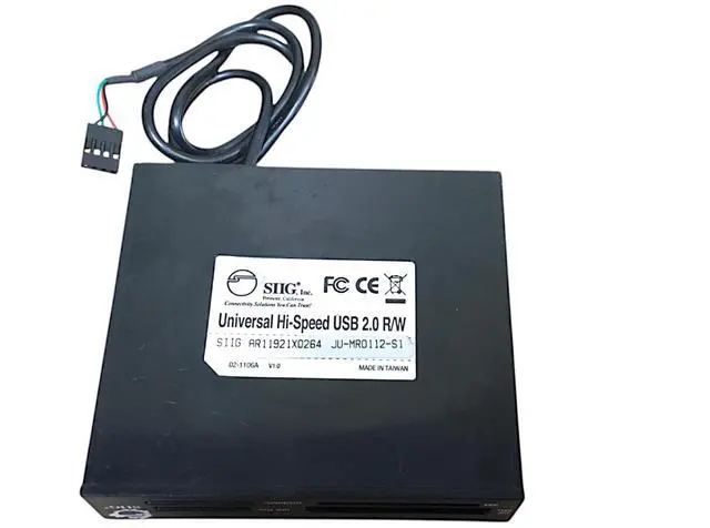Alt view image 2 of 6 - SIIG All-In-One Universal Hi-Speed USB 2.0 Card Reader W/ Cables JU-MR0112-S1