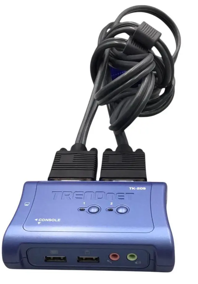 Main image of TRENDnet 2-Port USB KVM Switch TK-209 W/ 2 Interface Cables