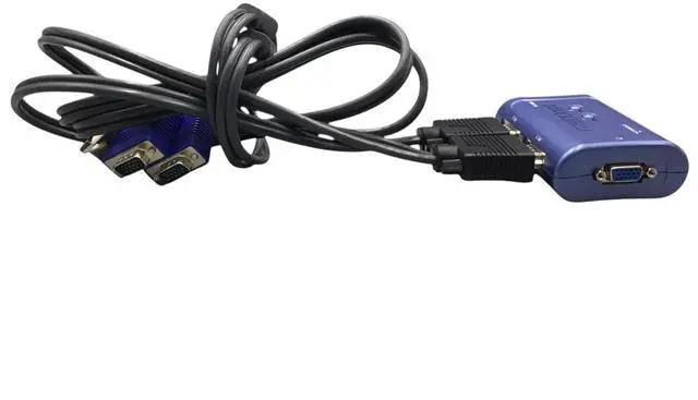 Alt view image 4 of 7 - TRENDnet 2-Port USB KVM Switch TK-209 W/ 2 Interface Cables