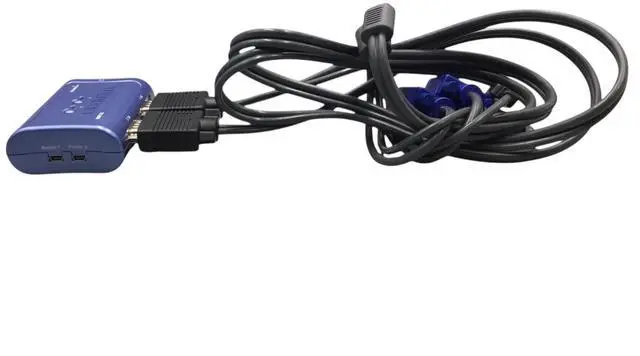 Alt view image 5 of 7 - TRENDnet 2-Port USB KVM Switch TK-209 W/ 2 Interface Cables