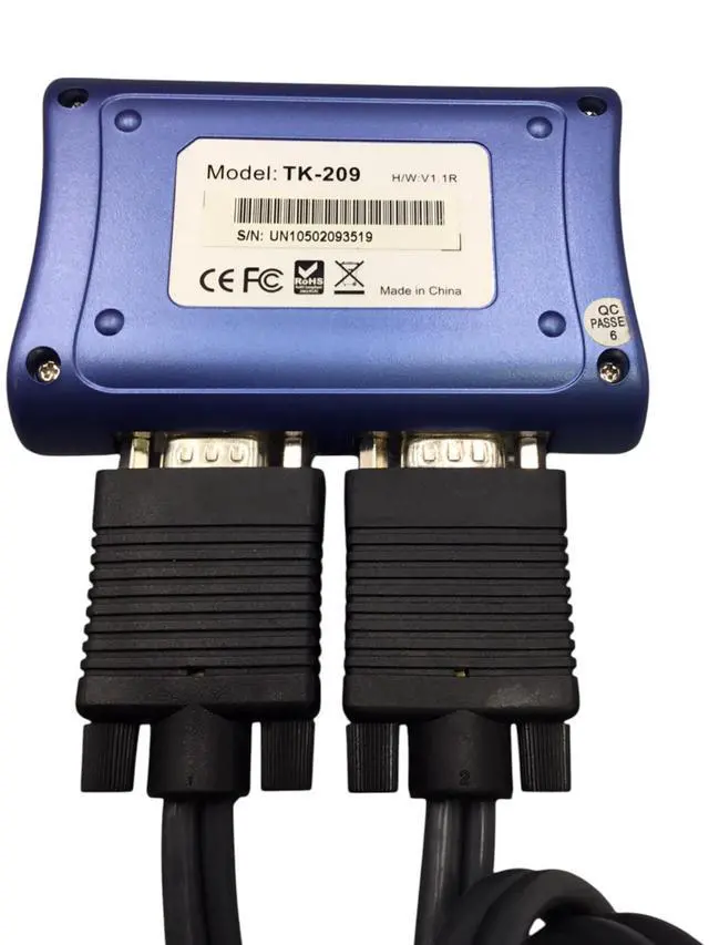 Alt view image 3 of 7 - TRENDnet 2-Port USB KVM Switch TK-209 W/ 2 Interface Cables
