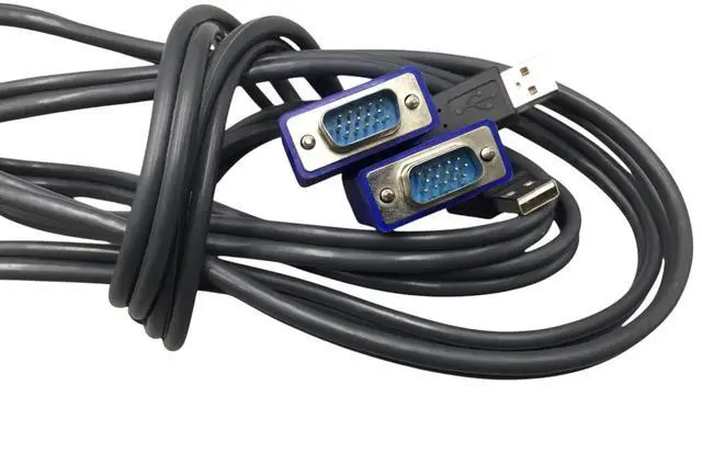 Alt view image 7 of 7 - TRENDnet 2-Port USB KVM Switch TK-209 W/ 2 Interface Cables