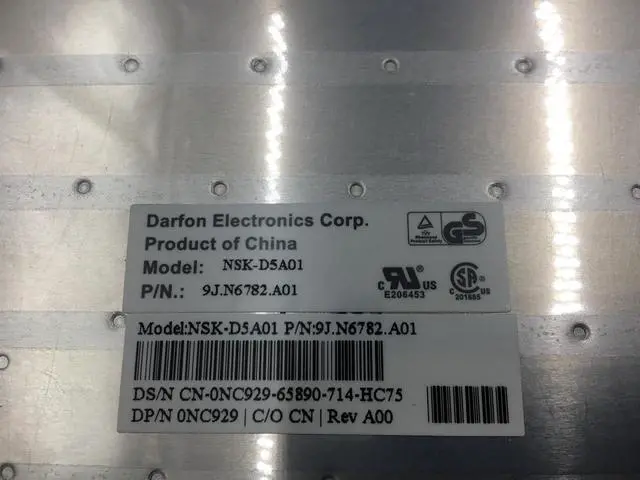 Alt view image 3 of 6 - Dell Precision M90 M6300 Keyboard - Model NSK-D5A01 - PN 0NC929