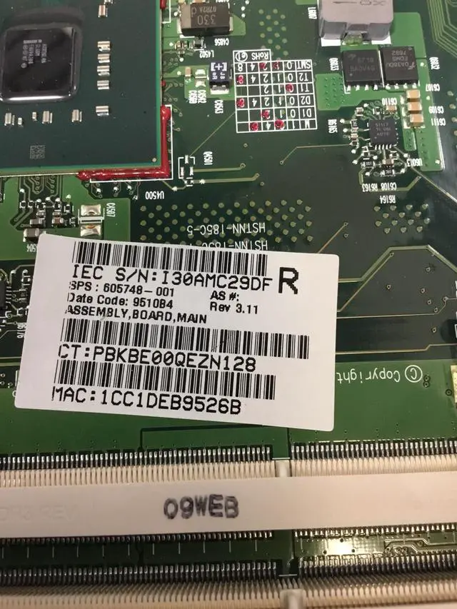 Alt view image 3 of 5 - HP Compaq CQ 320 620 420 Motherboard Laptop 605748-001