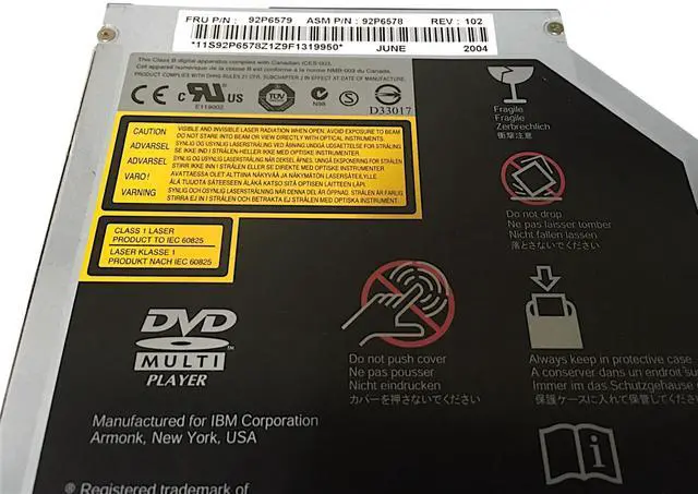 Alt view image 7 of 7 - 92P6578 - Ultrabay Enhanced Device Dvd-rom Drive 9.5mm
