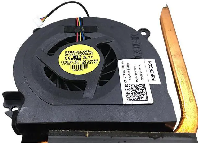 Alt view image 4 of 7 - Dell Latitude E6500 CPU Cooling Fan & Heatsink 0G628D / 0HW852 / 0YP387