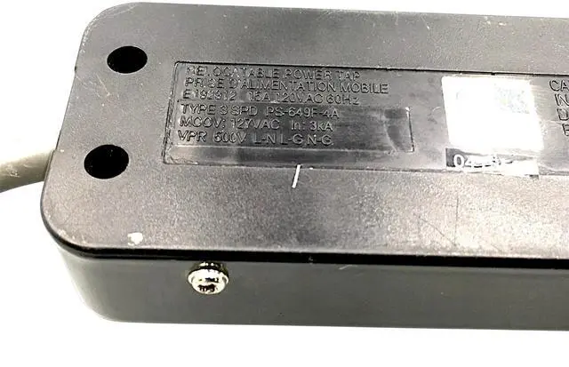 Alt view image 5 of 7 - Surge Protection Relocatable Power Tap E192912 Type 3 Outlet 15A120Vac 60Hz